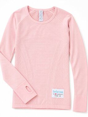 Ivivva Girl by Lululemon 🍋Fly tech long sleeve top pink thumbholes size 14